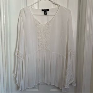 White bohemian blouse.